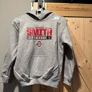 Kids Gray Ohio State Football Hoodie